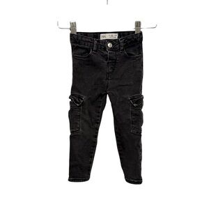 ⭐️ 5/$30 Zara Kids Cargo Denim Jeans size 2-3 Years